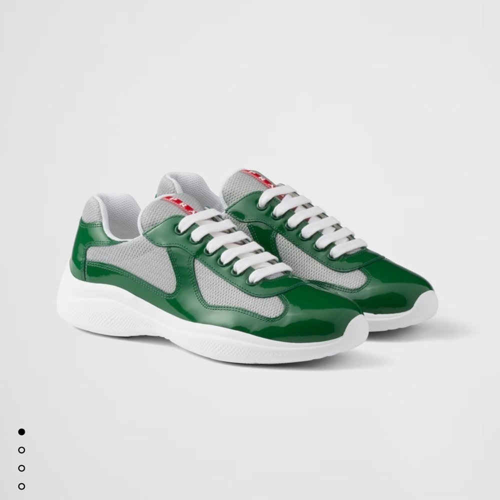 Prada Green and Gray Sneakers